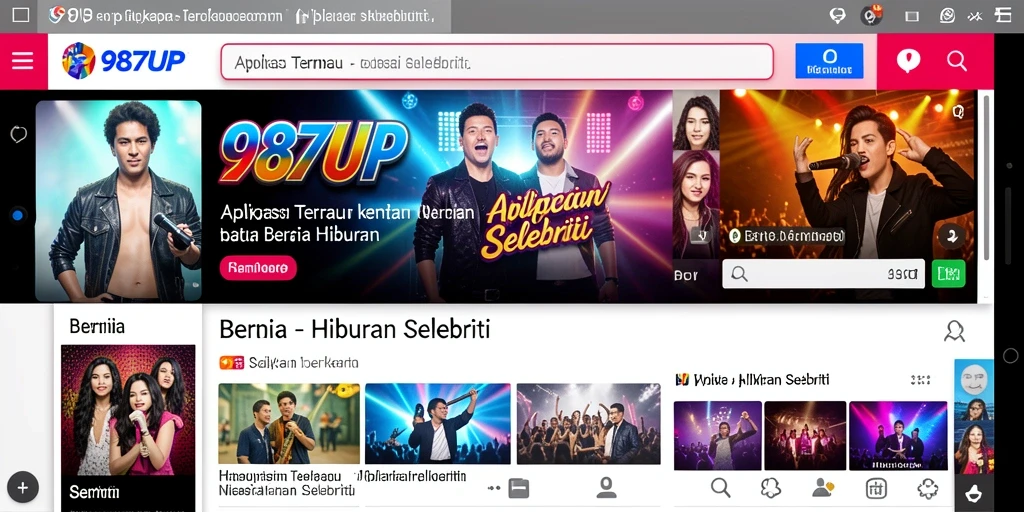 Antarmuka pengguna aplikasi 987UP yang menarik dan informatif.