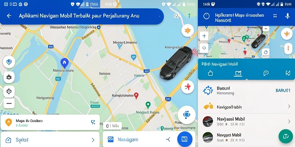 Antarmuka BARU01 dengan rute dan informasi cuaca terkini.