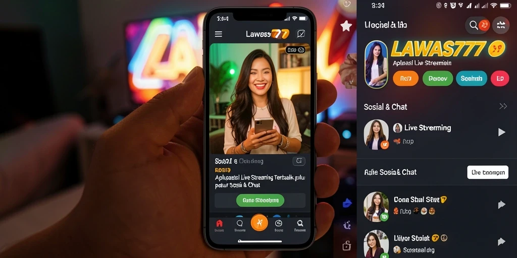 Tampilan antarmuka LAWAS777 saat Live Streaming.