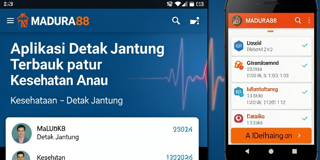 Antarmuka MADURA88 yang intuitif untuk memantau Detak Jantung.