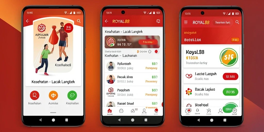 Tampilan antarmuka intuitif aplikasi Lacak Langkah ROYAL88.