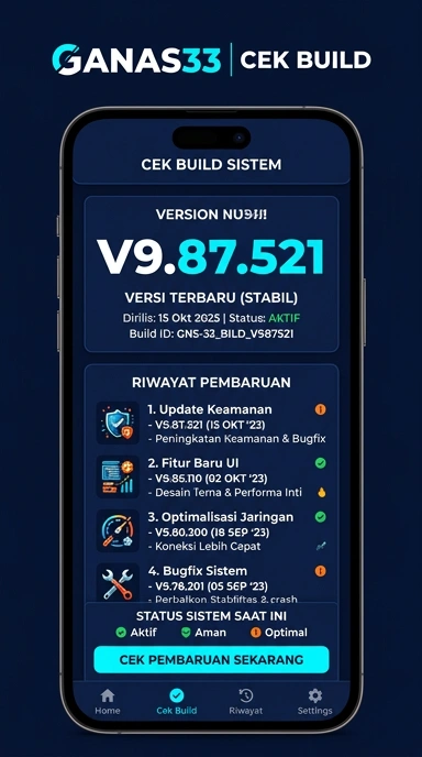 Riwayat Versi Aplikasi ganas33 untuk Android.